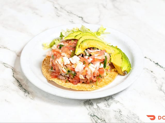 Ceviche Tostada.