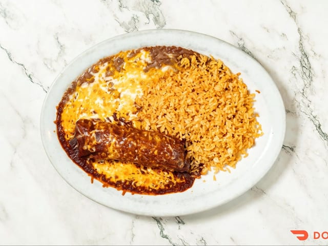 Meat Enchilada Plate.